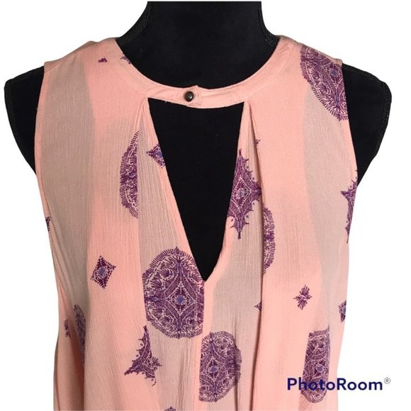 Free People Tree Swing Tunic Dress in Pink /Purple - Size Small - Picture 3 of 7